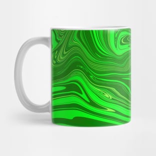 Different Shades of Green Digital Fluid Art Mug